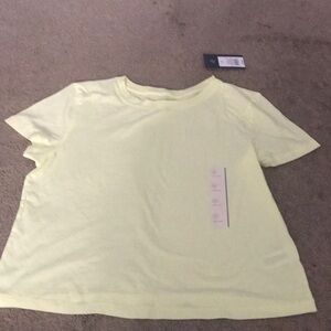 Bright yellow target womens cropped tee
